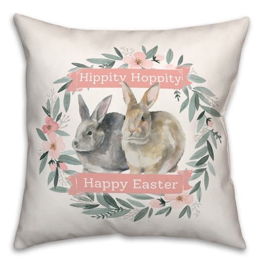 Easter Bunnies Throw Pillow